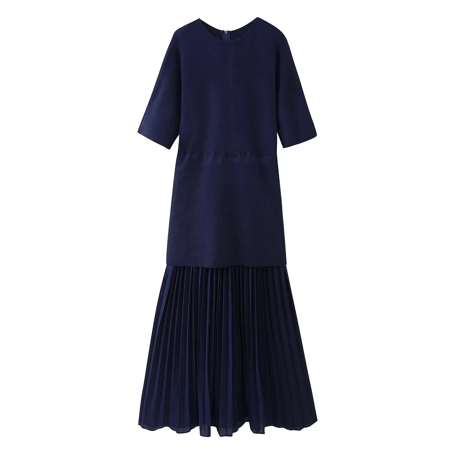 Vestido Elegance Plissê Midi