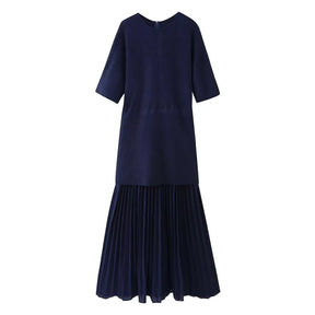 Vestido Elegance Plissê Midi