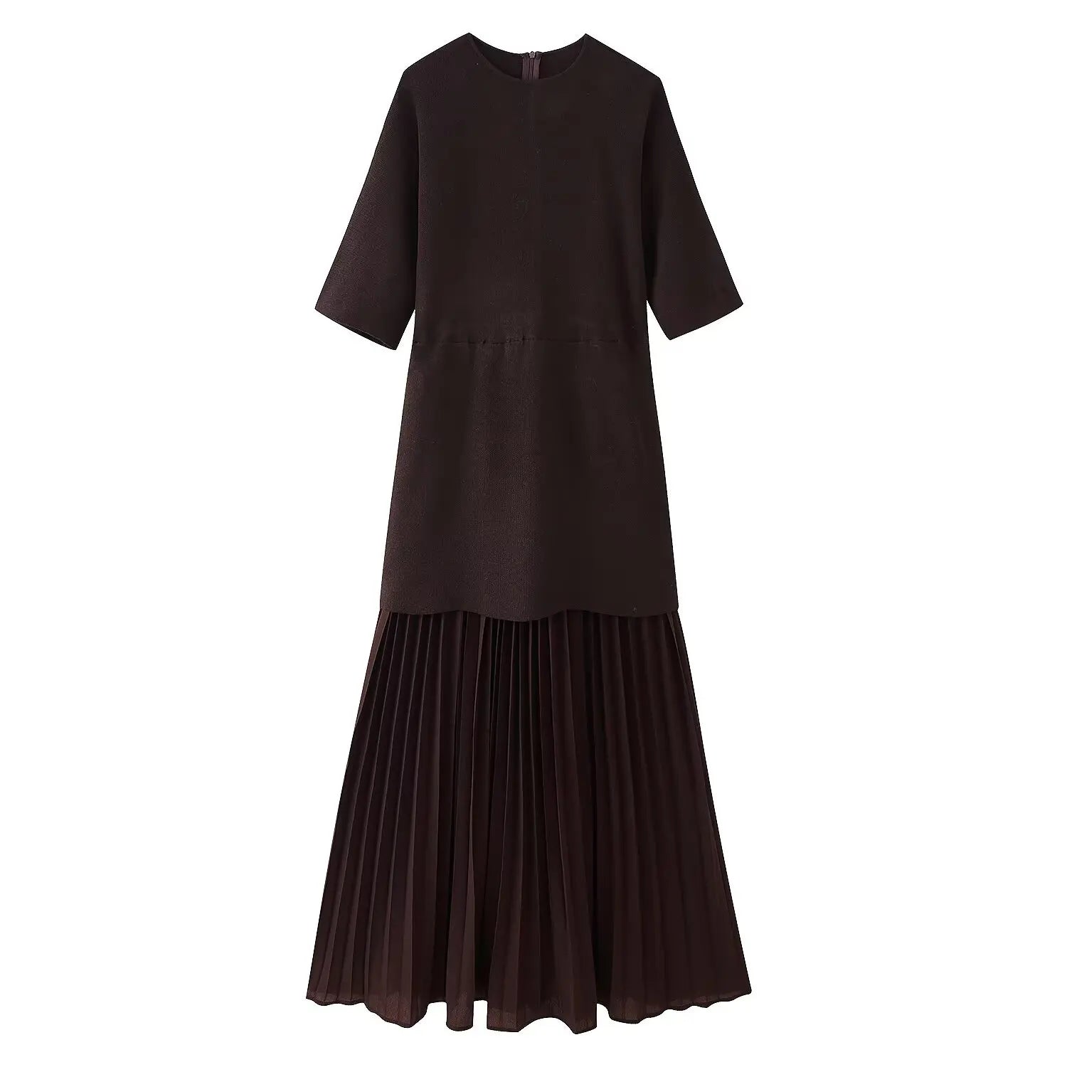 Vestido Elegance Plissê Midi