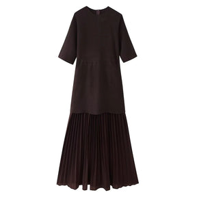 Vestido Elegance Plissê Midi