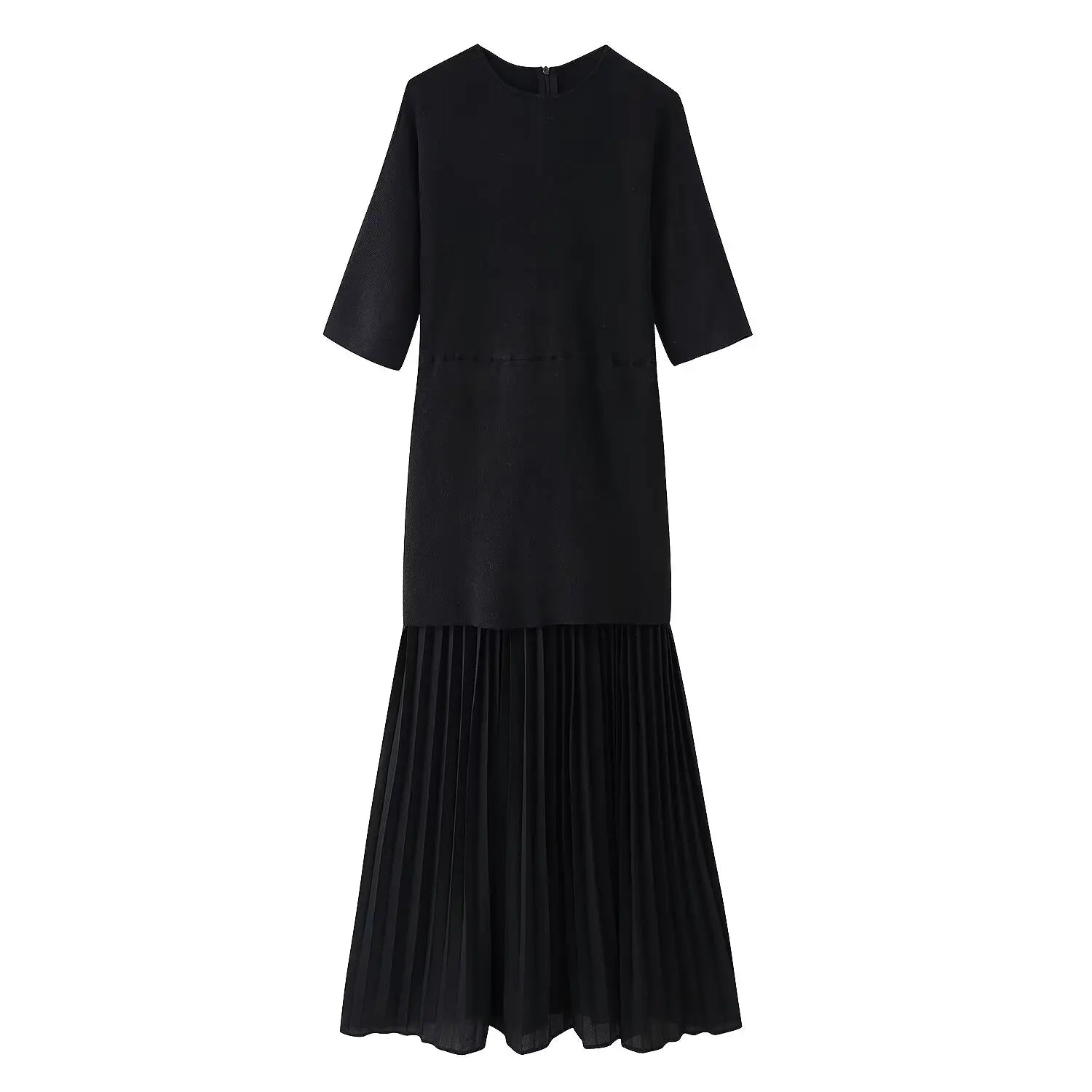 Vestido Elegance Plissê Midi