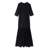 Vestido Elegance Plissê Midi