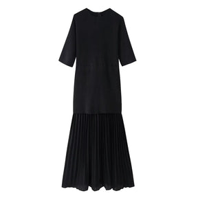Vestido Elegance Plissê Midi