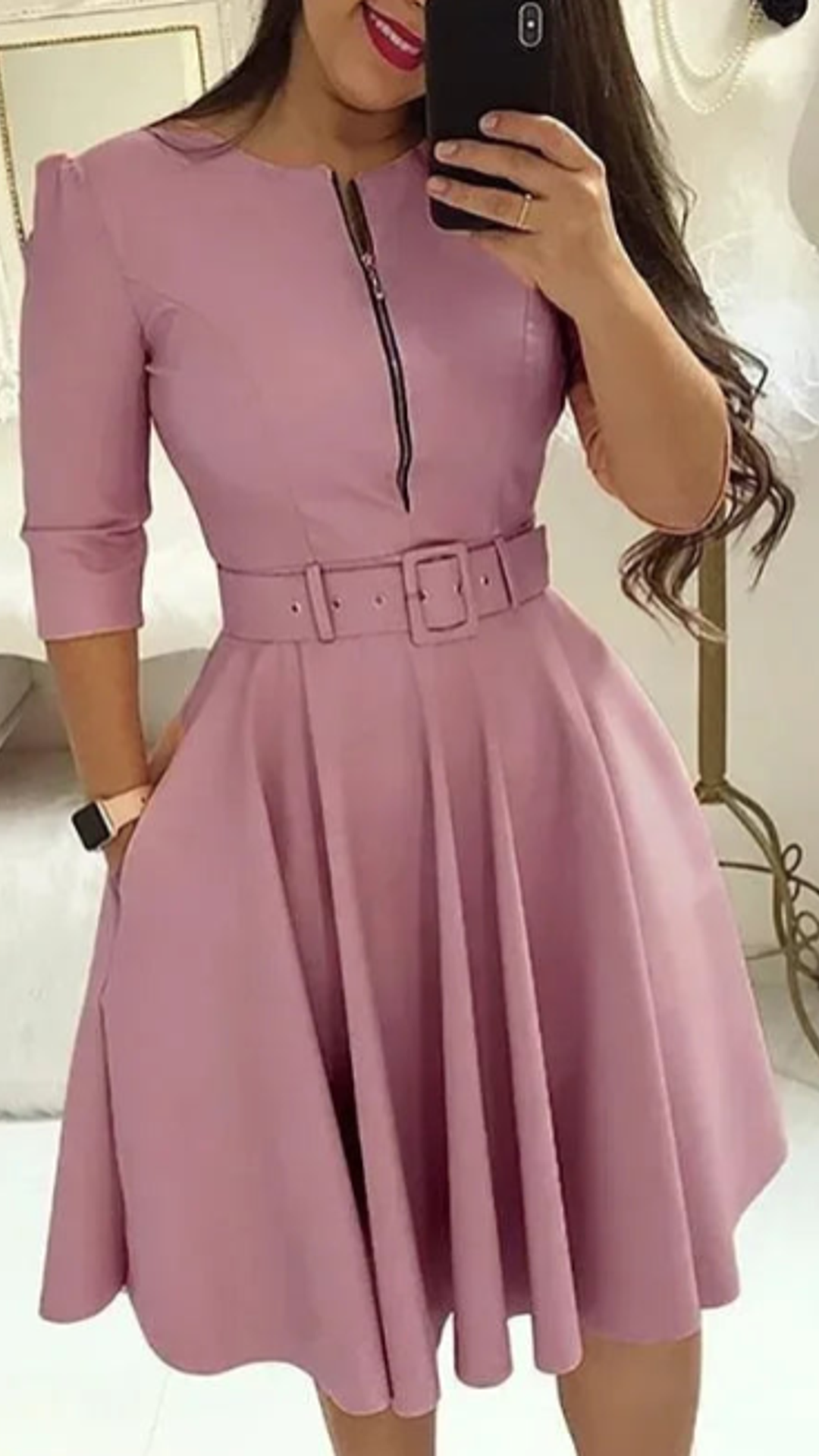 Vestido Lady Elegance com Cinto